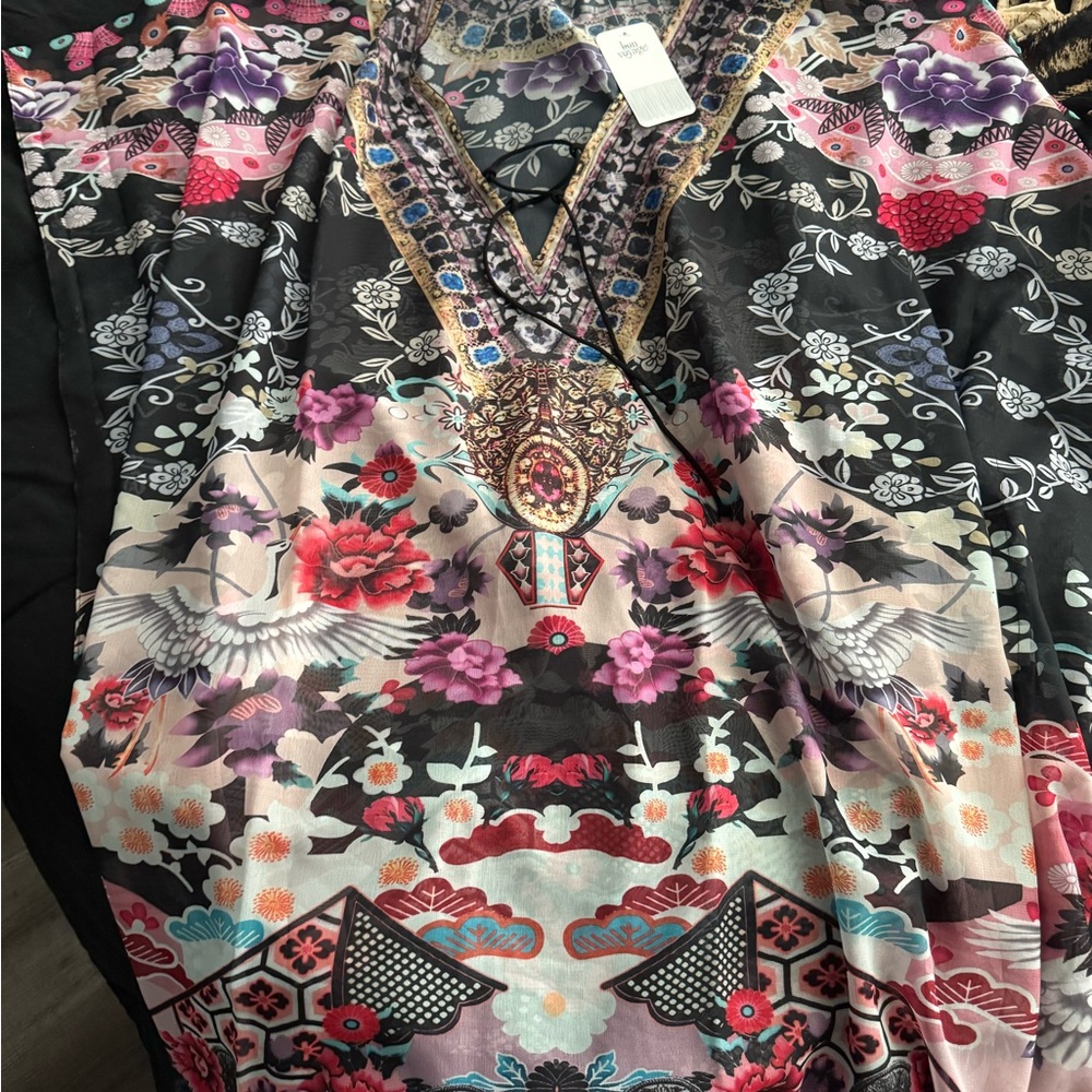 Floral Multicolor Women's Bathing suit cover up